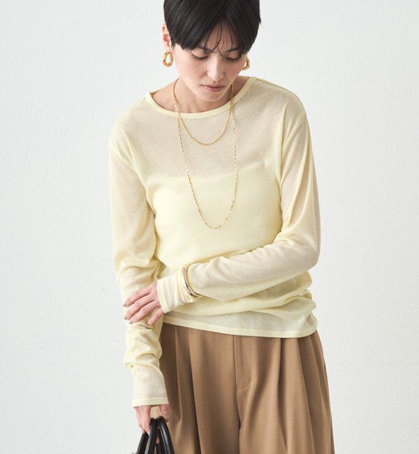  「シアーロンT」|Tシャツ・カットソー|イエロー