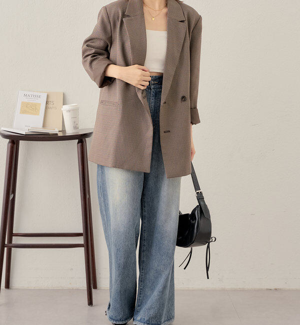  「【SNS総再生回数400万回突破！セットアップ対応】オーバーダブルジャケット」|テーラードジャケット|