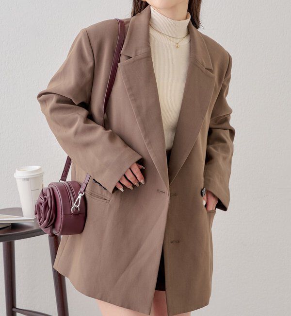  「【SNS総再生回数400万回突破！セットアップ対応】オーバーダブルジャケット」|テーラードジャケット|