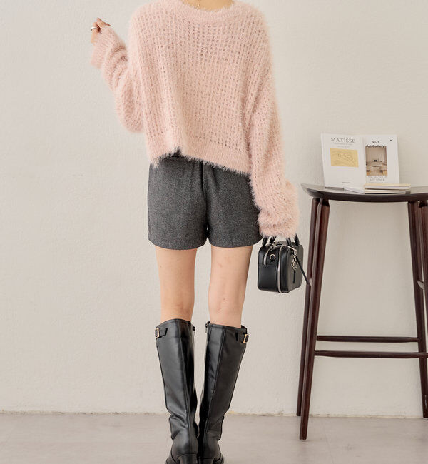  「【新色追加！】シャギーシアーリボンニット」|ニット・セーター|