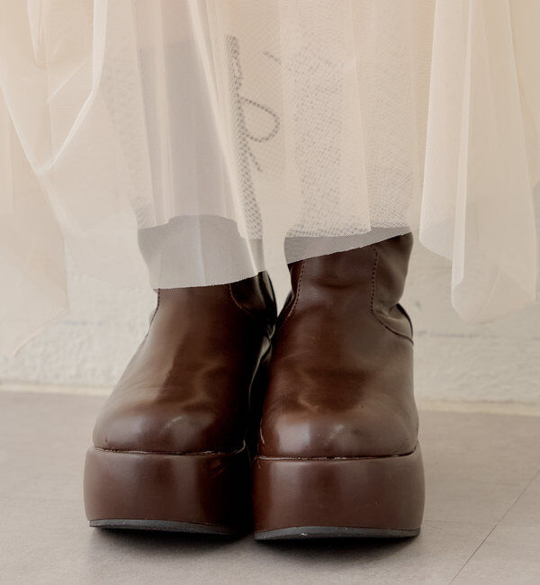  「【セットアイテム】オフショルニットセットチュールワンピース」|ワンピース|