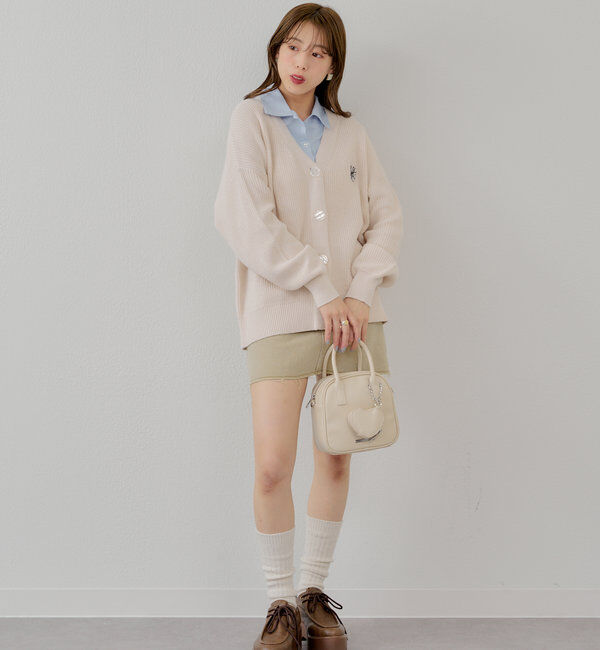  「レイヤードデザインルーズカーディガン」|カーディガン|