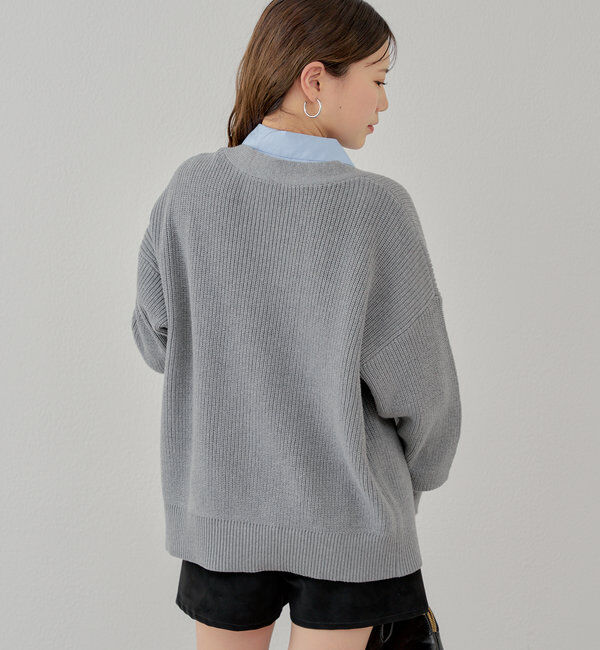  「レイヤードデザインルーズカーディガン」|カーディガン|