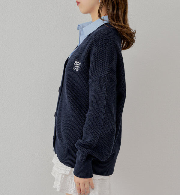  「レイヤードデザインルーズカーディガン」|カーディガン|