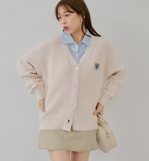  「レイヤードデザインルーズカーディガン」|カーディガン|