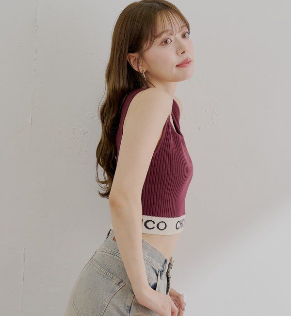  「【WEB限定/REVIVAL】裾ロゴクロップドタンクトップ」|キャミソール|