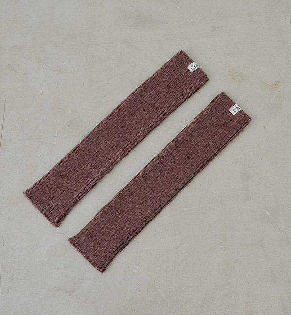  「ネーム付きリブレッグウォーマー」|ソックス|ブラウン