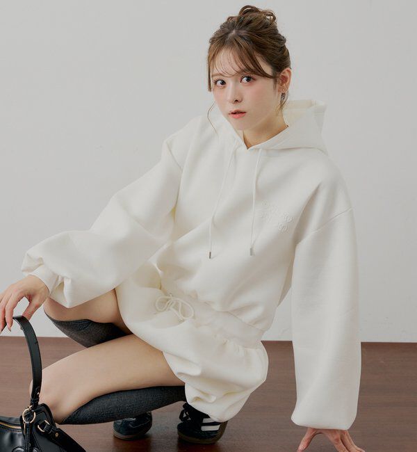  「スウェットバルーンミニワンピース」|ワンピース|