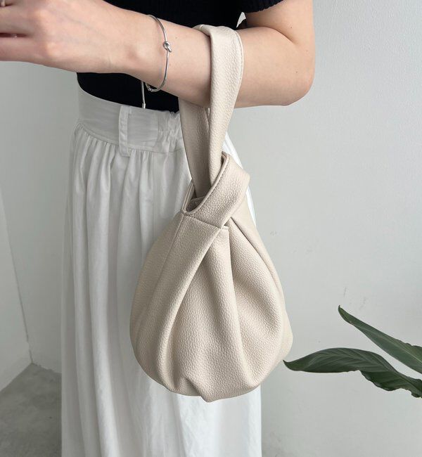  「ラウンドバッグ」|トートバッグ|アイボリー