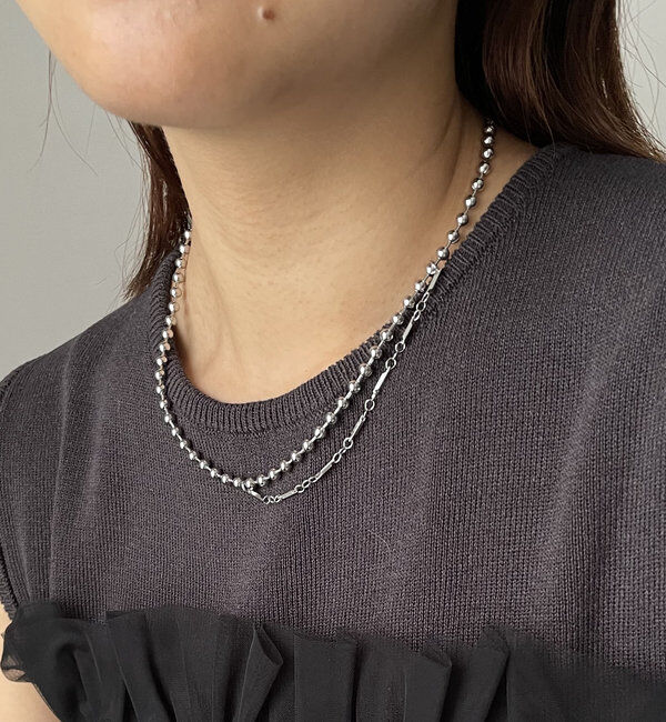  「〈GOLDY/ゴールディ〉アシメボールチェーンネックレス」|リング|