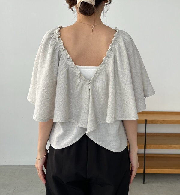  「〈VERSEAU/ヴェルソー〉2WAYラッフルブラウス」|シャツ・ブラウス|