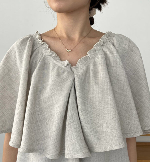  「〈VERSEAU/ヴェルソー〉2WAYラッフルブラウス」|シャツ・ブラウス|