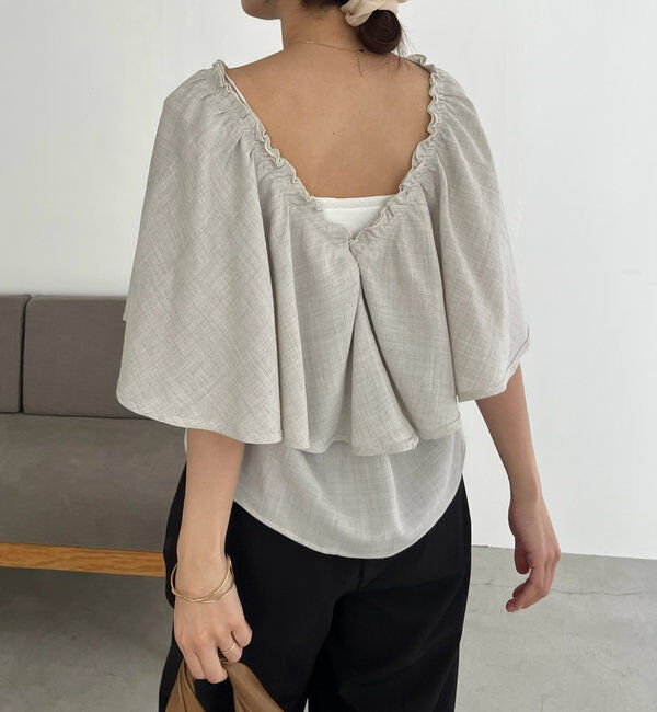 「〈VERSEAU/ヴェルソー〉2WAYラッフルブラウス」|シャツ・ブラウス|