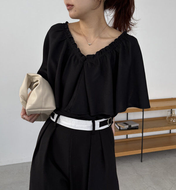  「〈VERSEAU/ヴェルソー〉2WAYラッフルブラウス」|シャツ・ブラウス|