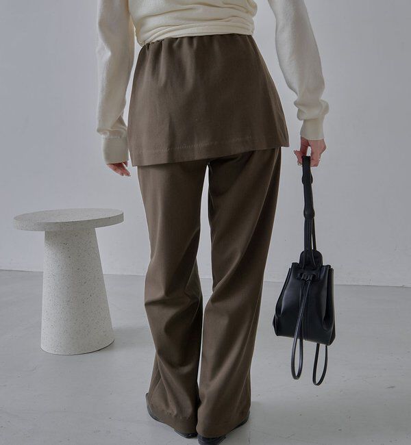  「【低身長サイズあり】ミニレイヤードパンツ」|チノ|