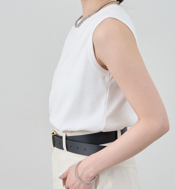  「リブコンパクトノースリーブ」|Tシャツ・カットソー|