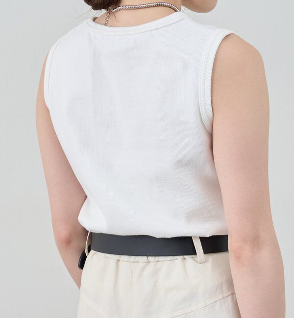  「リブコンパクトノースリーブ」|Tシャツ・カットソー|