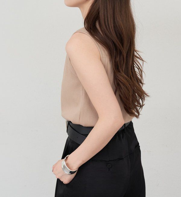  「リブコンパクトノースリーブ」|Tシャツ・カットソー|