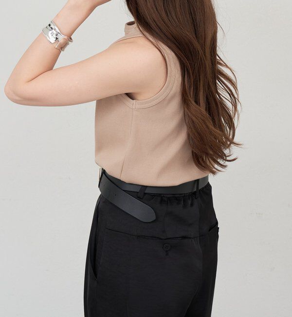  「リブコンパクトノースリーブ」|Tシャツ・カットソー|