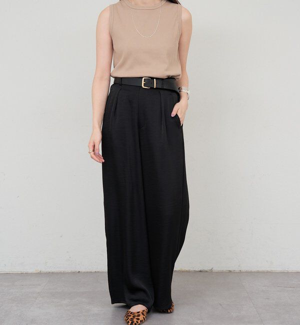  「リブコンパクトノースリーブ」|Tシャツ・カットソー|