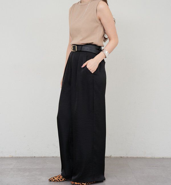  「リブコンパクトノースリーブ」|Tシャツ・カットソー|