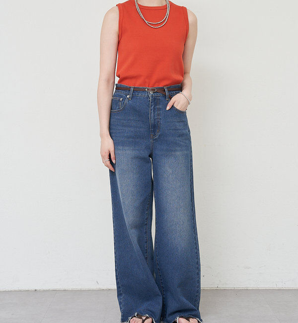  「リブコンパクトノースリーブ」|Tシャツ・カットソー|