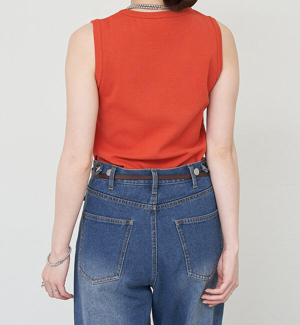  「リブコンパクトノースリーブ」|Tシャツ・カットソー|