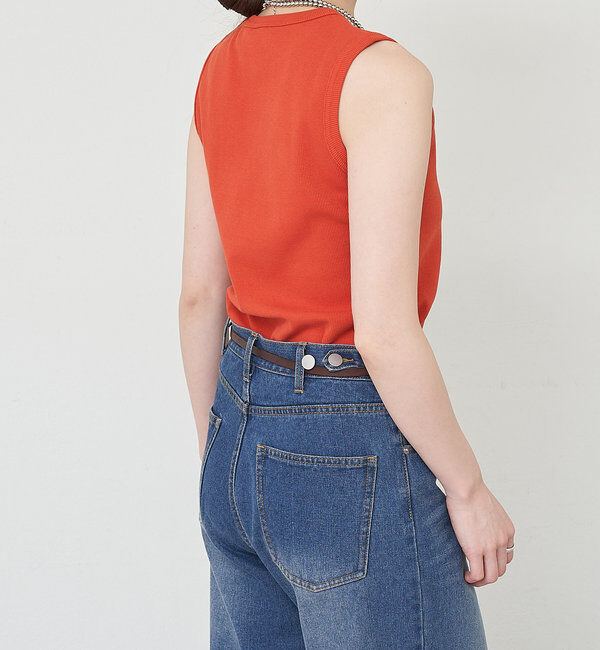  「リブコンパクトノースリーブ」|Tシャツ・カットソー|