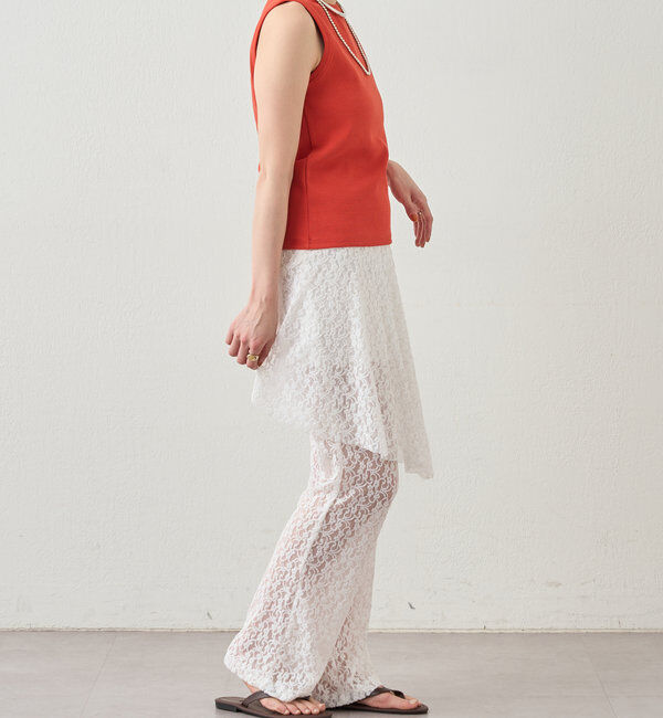  「リブコンパクトノースリーブ」|Tシャツ・カットソー|