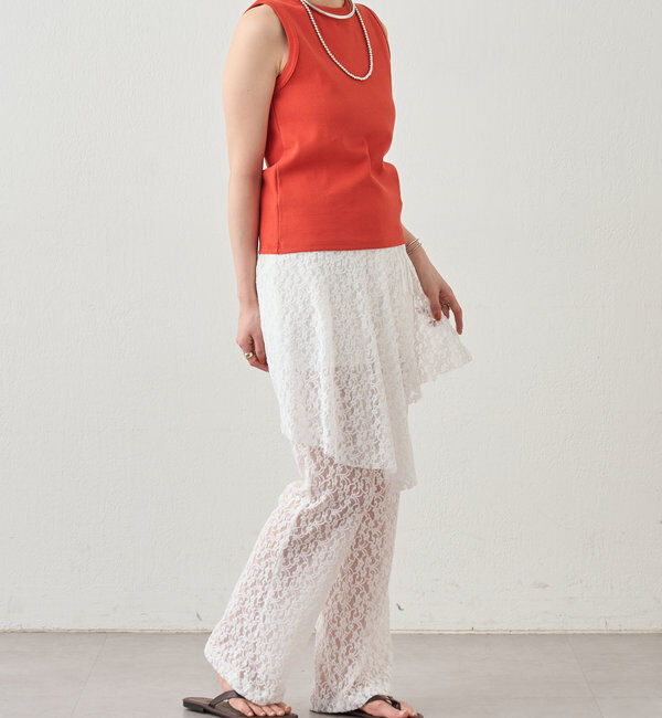  「リブコンパクトノースリーブ」|Tシャツ・カットソー|