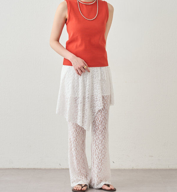  「リブコンパクトノースリーブ」|Tシャツ・カットソー|