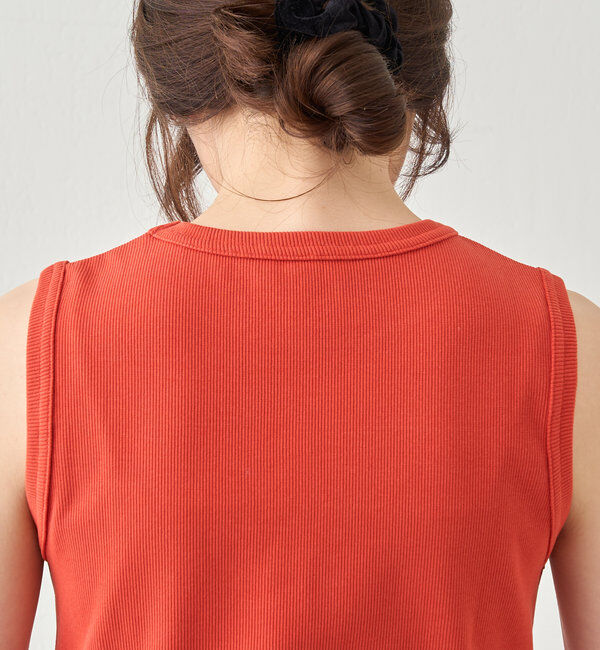  「リブコンパクトノースリーブ」|Tシャツ・カットソー|