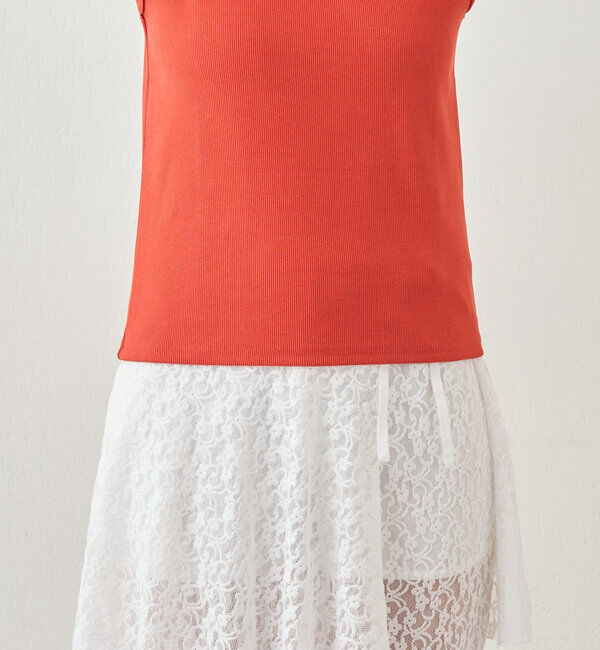  「リブコンパクトノースリーブ」|Tシャツ・カットソー|