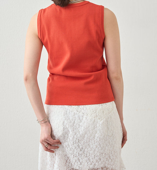  「リブコンパクトノースリーブ」|Tシャツ・カットソー|