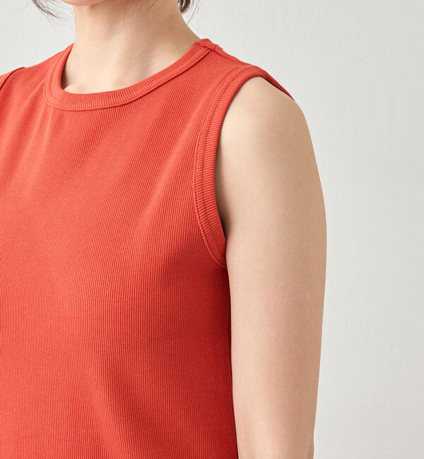  「リブコンパクトノースリーブ」|Tシャツ・カットソー|