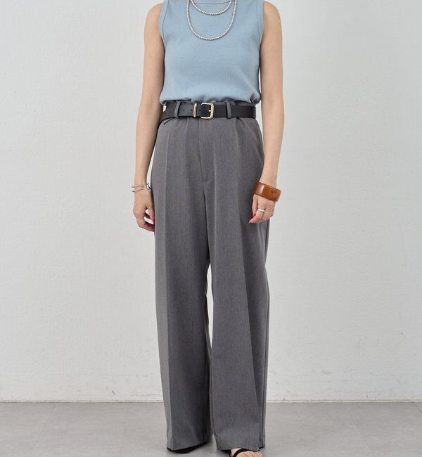  「リブコンパクトノースリーブ」|Tシャツ・カットソー|