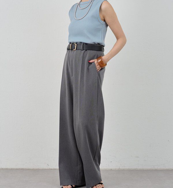  「リブコンパクトノースリーブ」|Tシャツ・カットソー|