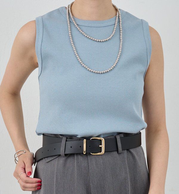  「リブコンパクトノースリーブ」|Tシャツ・カットソー|