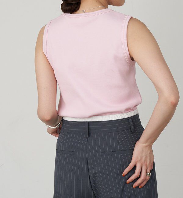  「リブコンパクトノースリーブ」|Tシャツ・カットソー|