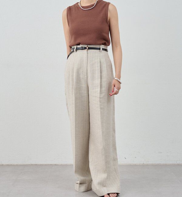  「リブコンパクトノースリーブ」|Tシャツ・カットソー|