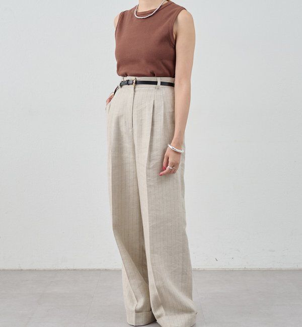  「リブコンパクトノースリーブ」|Tシャツ・カットソー|