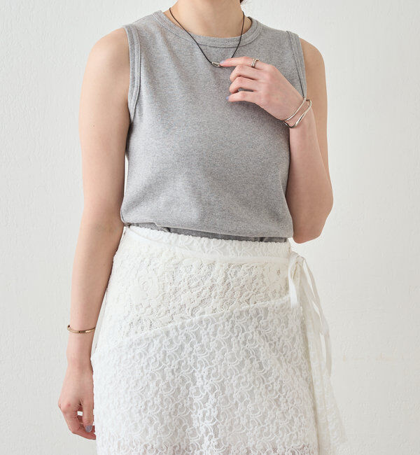  「リブコンパクトノースリーブ」|Tシャツ・カットソー|