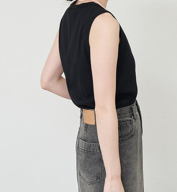  「リブコンパクトノースリーブ」|Tシャツ・カットソー|