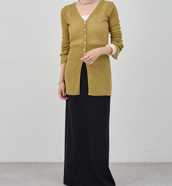  「【インフルエンサー＠komorin_コラボ】チョーカーリブカーディガン」|カーディガン|