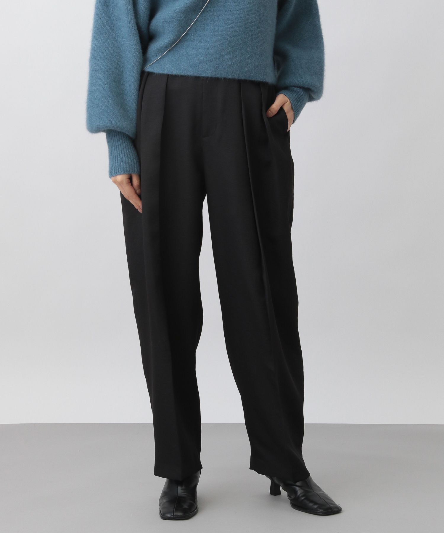 A part by 「２タックコクーンパンツ」|チノ|ブラック