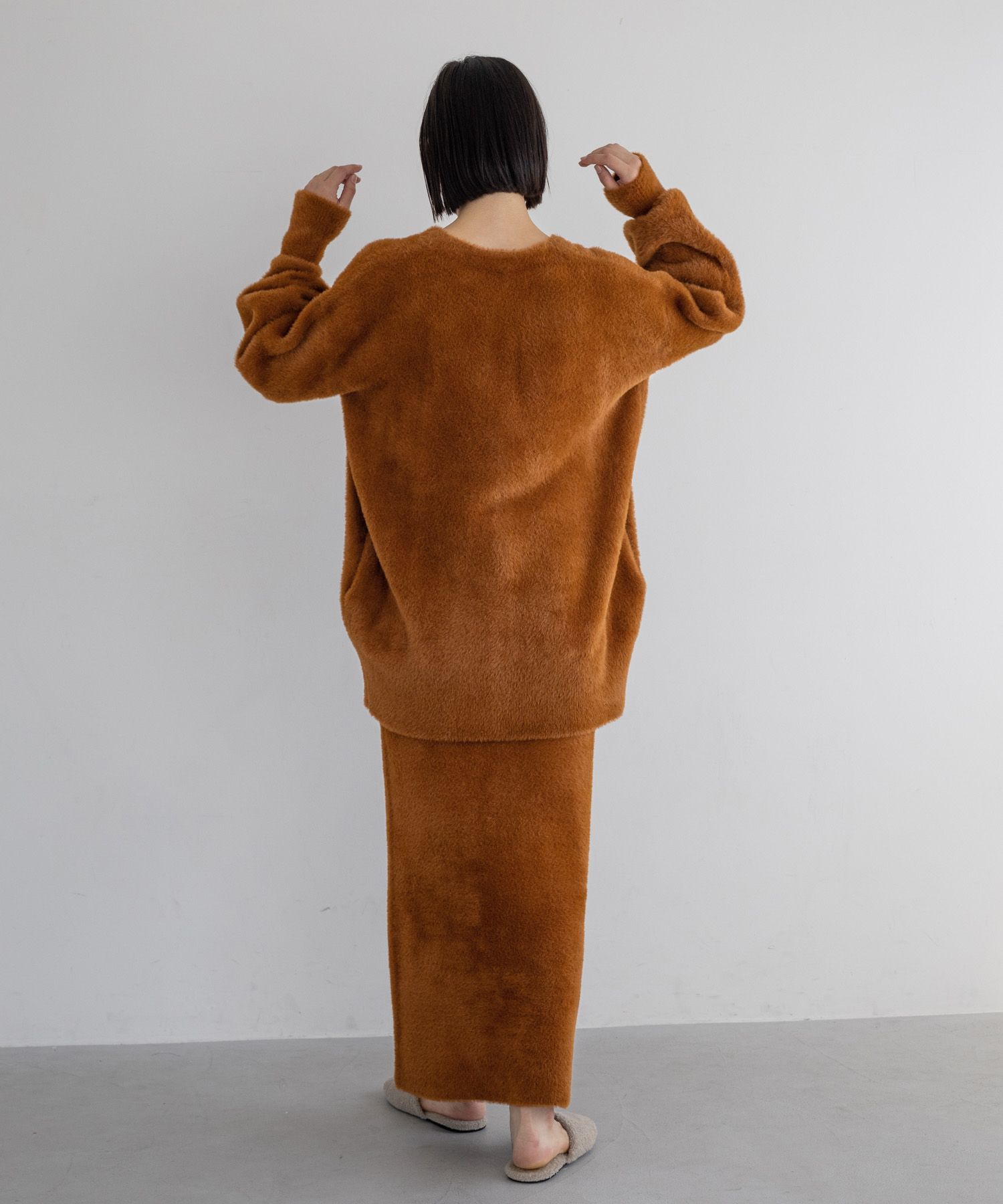 A part by 「【e/rm・セットアップ対応】ウォームニットシャギーカーディガン」|カーディガン|