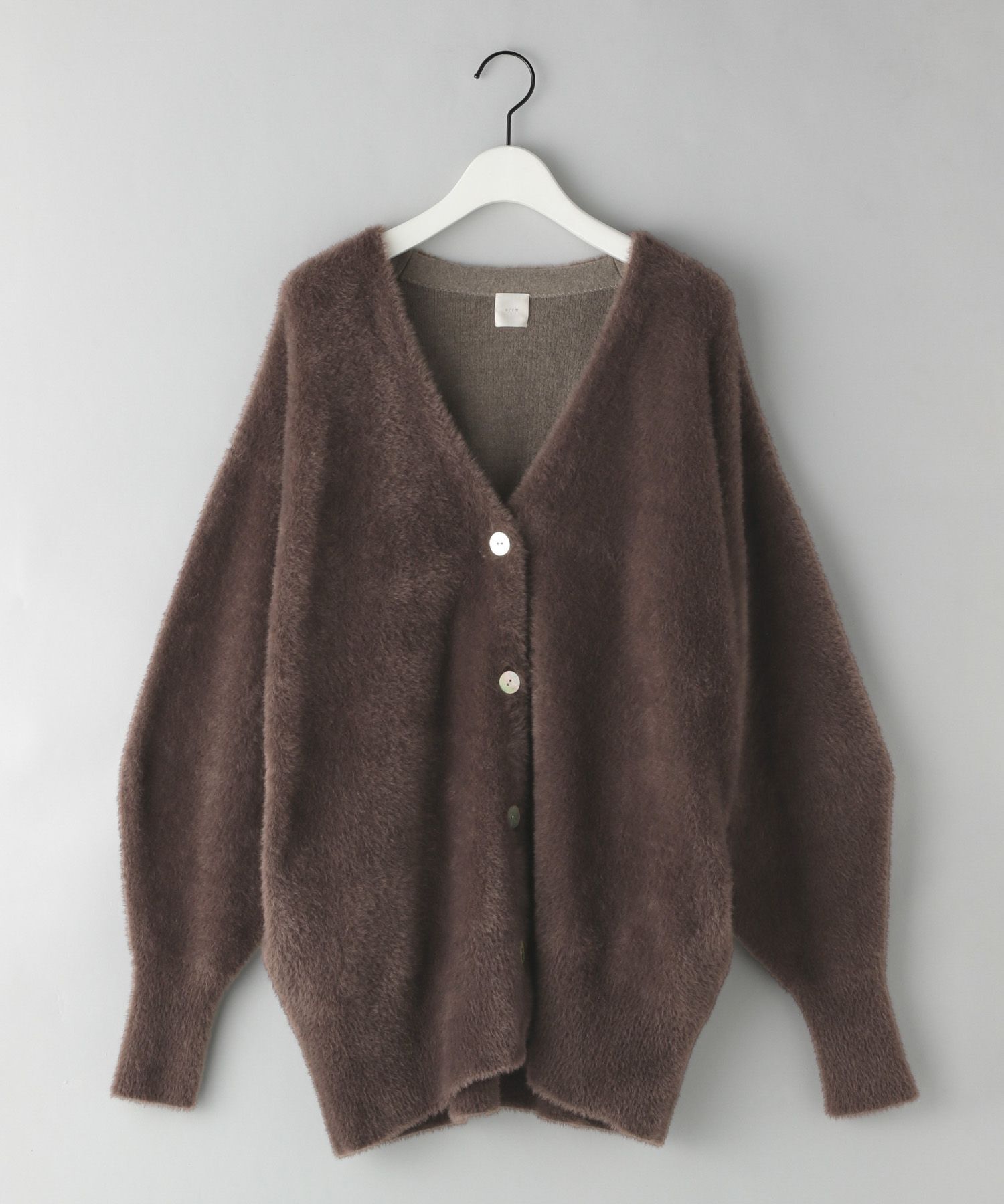 A part by 「【e/rm・セットアップ対応】ウォームニットシャギーカーディガン」|カーディガン|ダークブラウン