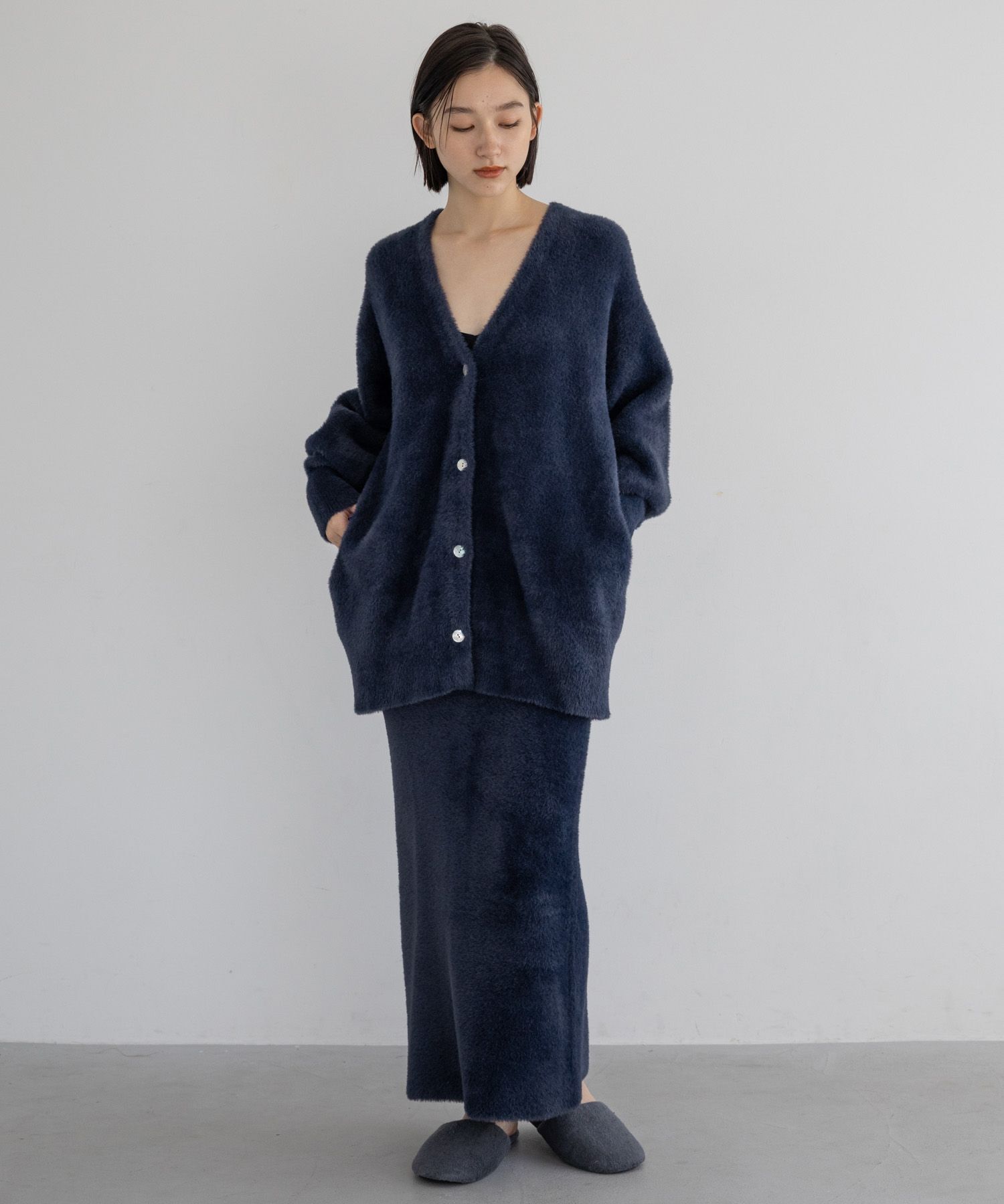 A part by 「【e/rm・セットアップ対応】ウォームニットシャギーカーディガン」|カーディガン|