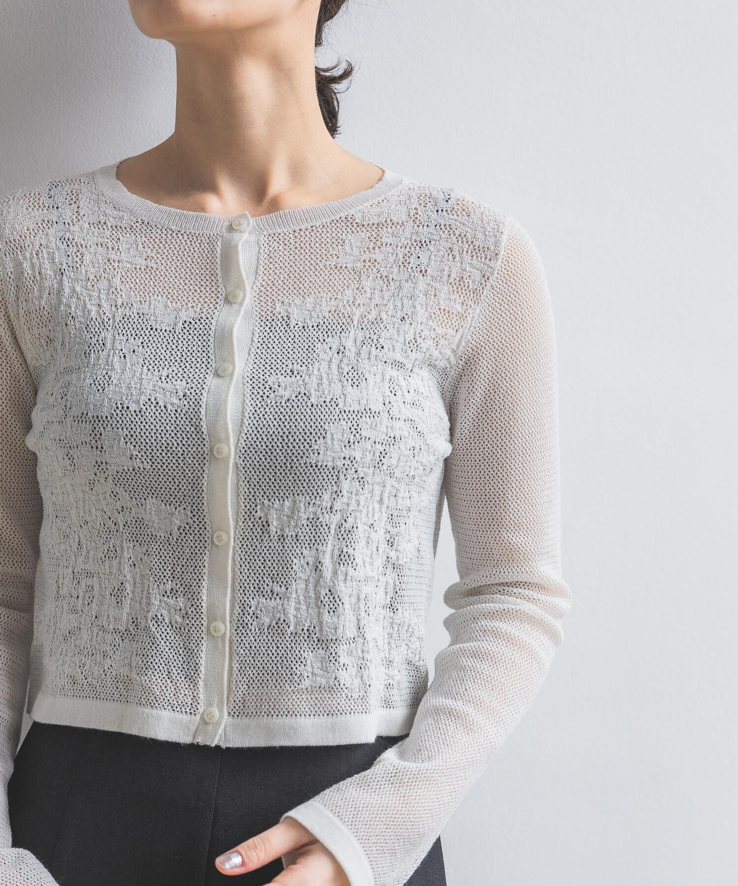 A part by 「メッシュレースカーディガン」|カーディガン|