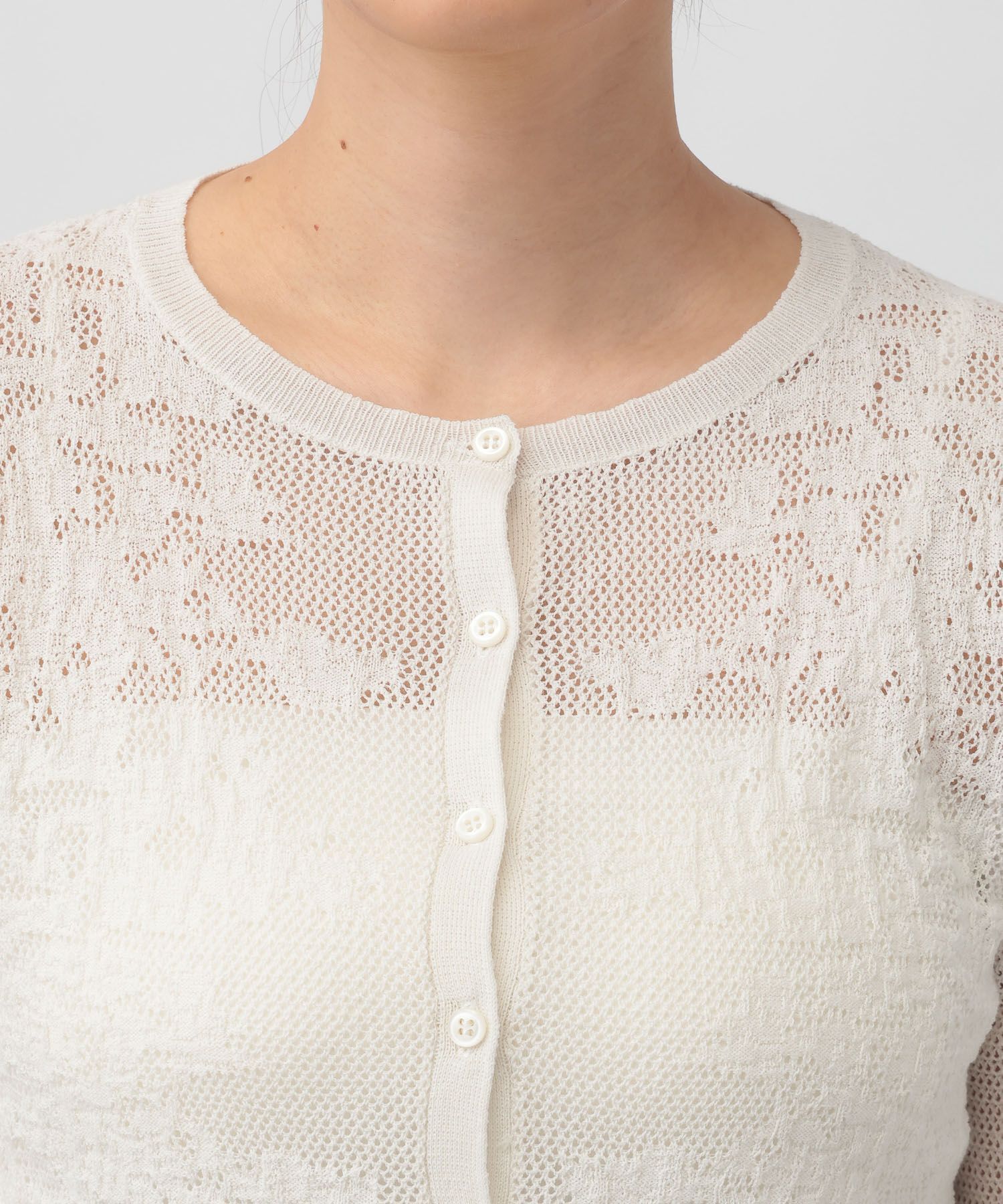 A part by 「メッシュレースカーディガン」|カーディガン|